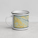 Left View Custom Washington North Carolina Map Enamel Mug in Woodblock