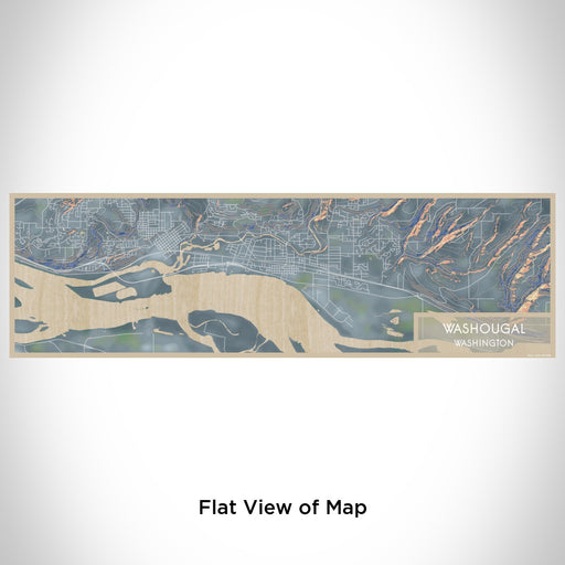 Flat View of Map Custom Washougal Washington Map Enamel Mug in Afternoon