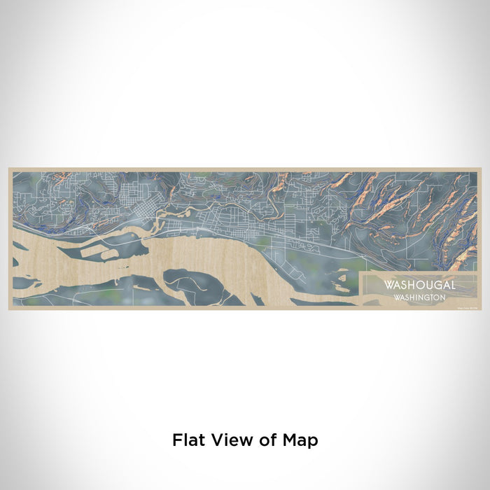 Flat View of Map Custom Washougal Washington Map Enamel Mug in Afternoon