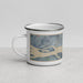Left View Custom Washougal Washington Map Enamel Mug in Afternoon