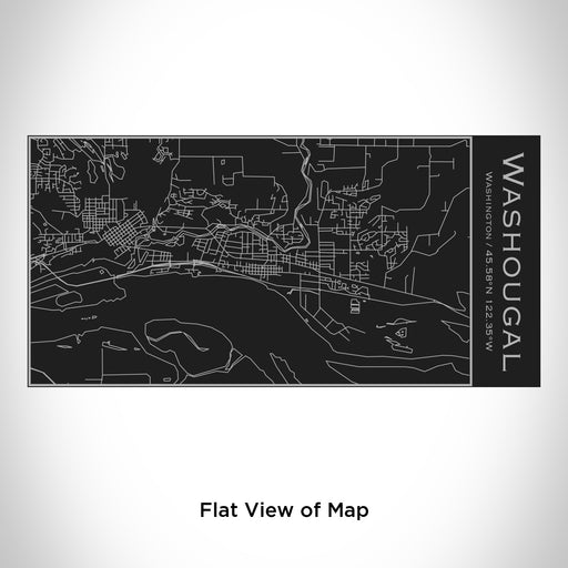 Rendered View of Washougal Washington Map Engraving on 17oz Stainless Steel Insulated Cola Bottle in Black
