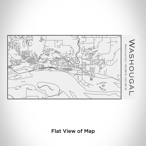 Rendered View of Washougal Washington Map Engraving on 17oz Stainless Steel Insulated Cola Bottle in White