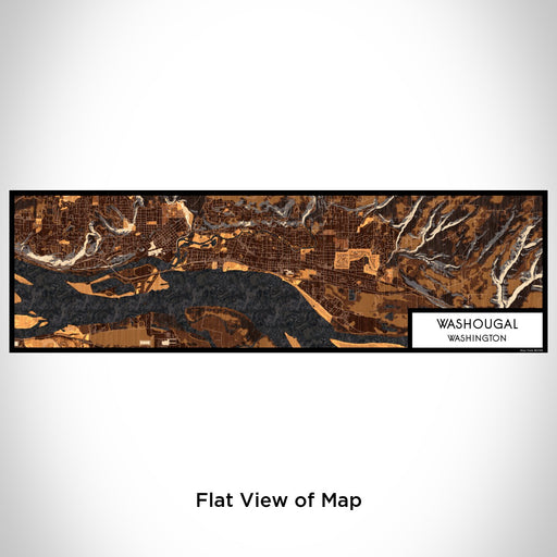 Flat View of Map Custom Washougal Washington Map Enamel Mug in Ember