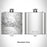 Rendered View of Washougal Washington Map Engraving on 6oz Stainless Steel Flask