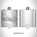 Rendered View of Washougal Washington Map Engraving on 6oz Stainless Steel Flask