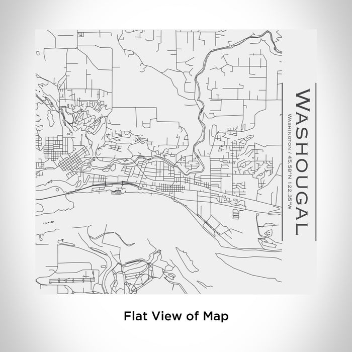 Rendered View of Washougal Washington Map Engraving on 17oz Stainless Steel Insulated Tumbler in White