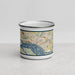Front View Custom Washougal Washington Map Enamel Mug in Woodblock