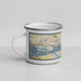 Left View Custom Washougal Washington Map Enamel Mug in Woodblock
