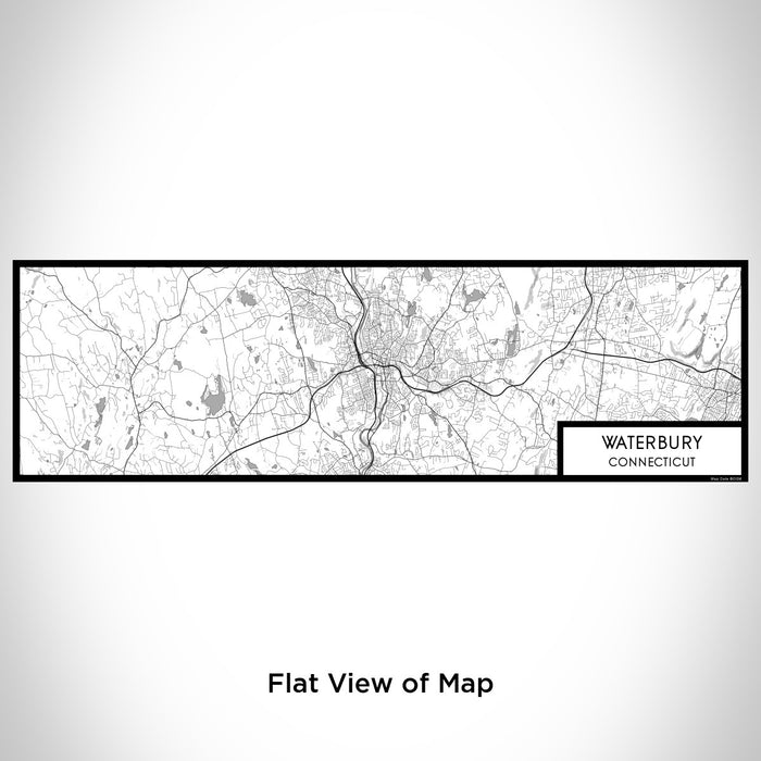Flat View of Map Custom Waterbury Connecticut Map Enamel Mug in Classic