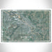 Waterloo Iowa Map Print Landscape Orientation in Afternoon Style With Shaded Background