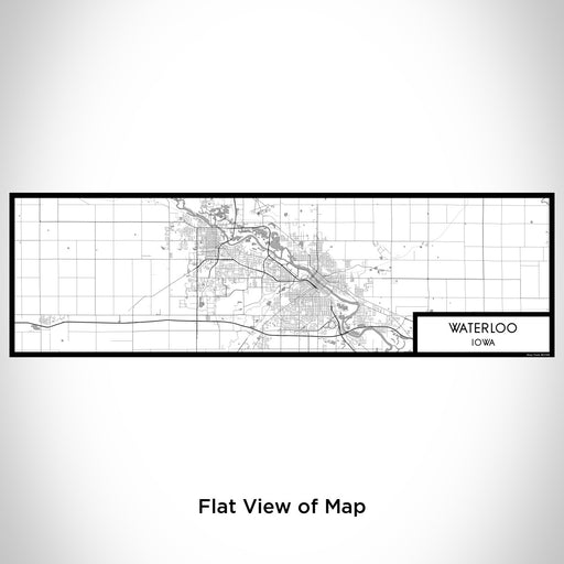 Flat View of Map Custom Waterloo Iowa Map Enamel Mug in Classic