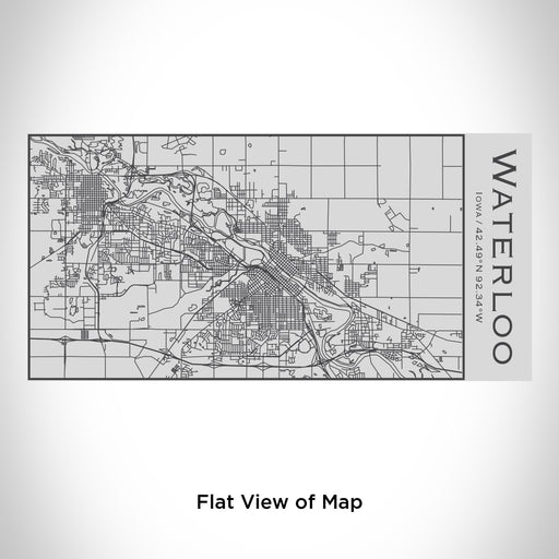 Rendered View of Waterloo Iowa Map Engraving on 17oz Stainless Steel Insulated Cola Bottle