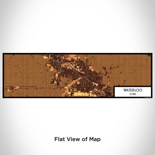 Flat View of Map Custom Waterloo Iowa Map Enamel Mug in Ember