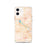 Custom Waterloo Iowa Map iPhone 12 Phone Case in Watercolor