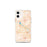 Custom Waterloo Iowa Map iPhone 12 mini Phone Case in Watercolor