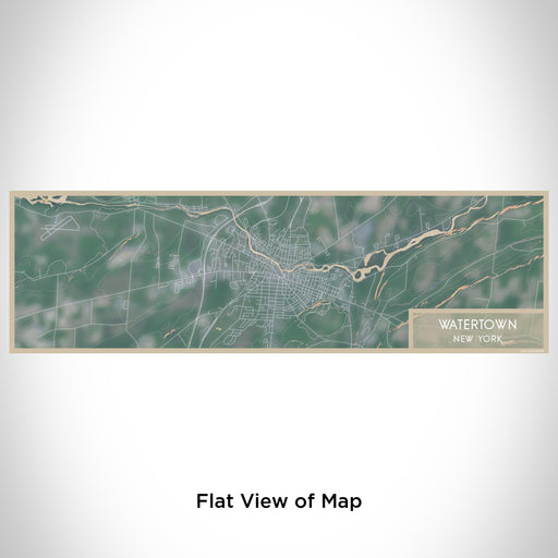 Flat View of Map Custom Watertown New York Map Enamel Mug in Afternoon