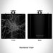 Rendered View of Watertown New York Map Engraving on 6oz Stainless Steel Flask in Black