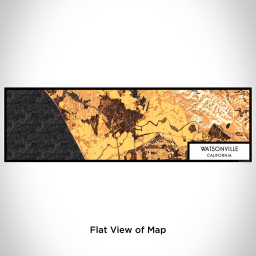 Flat View of Map Custom Watsonville California Map Enamel Mug in Ember