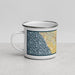 Left View Custom Watsonville California Map Enamel Mug in Woodblock