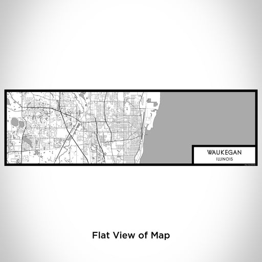 Flat View of Map Custom Waukegan Illinois Map Enamel Mug in Classic