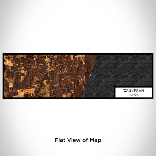 Flat View of Map Custom Waukegan Illinois Map Enamel Mug in Ember