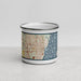Front View Custom Waukegan Illinois Map Enamel Mug in Woodblock