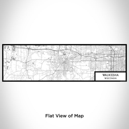 Flat View of Map Custom Waukesha Wisconsin Map Enamel Mug in Classic