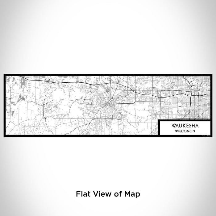 Flat View of Map Custom Waukesha Wisconsin Map Enamel Mug in Classic