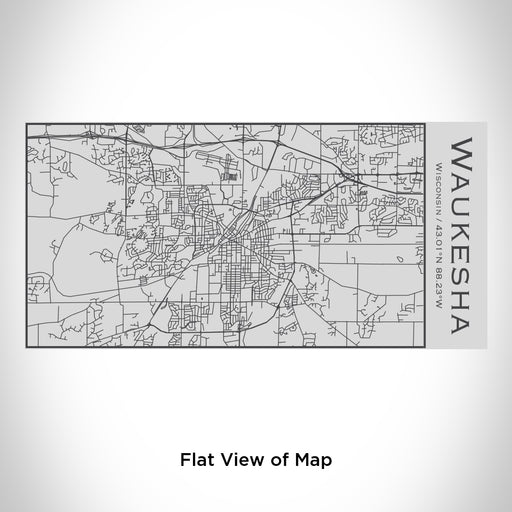Rendered View of Waukesha Wisconsin Map Engraving on 17oz Stainless Steel Insulated Cola Bottle