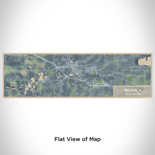 Flat View of Map Custom Waupaca Wisconsin Map Enamel Mug in Afternoon