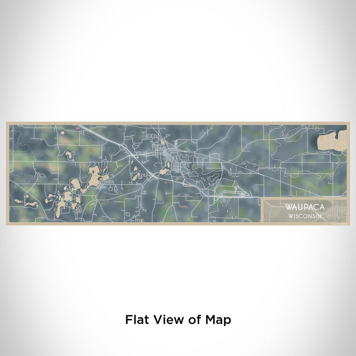 Flat View of Map Custom Waupaca Wisconsin Map Enamel Mug in Afternoon
