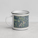Left View Custom Waupaca Wisconsin Map Enamel Mug in Afternoon