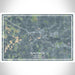 Waupaca Wisconsin Map Print Landscape Orientation in Afternoon Style With Shaded Background