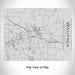 Rendered View of Waupaca Wisconsin Map Engraving on 20oz Stainless Steel Insulated Bottle with Bamboo Top