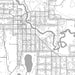 Waupaca Wisconsin Map Print in Classic Style Zoomed In Close Up Showing Details
