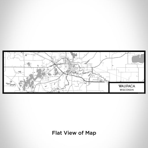 Flat View of Map Custom Waupaca Wisconsin Map Enamel Mug in Classic