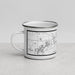 Left View Custom Waupaca Wisconsin Map Enamel Mug in Classic