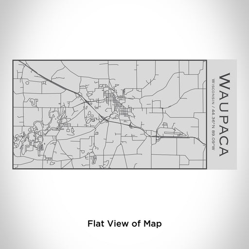 Rendered View of Waupaca Wisconsin Map Engraving on 17oz Stainless Steel Insulated Cola Bottle