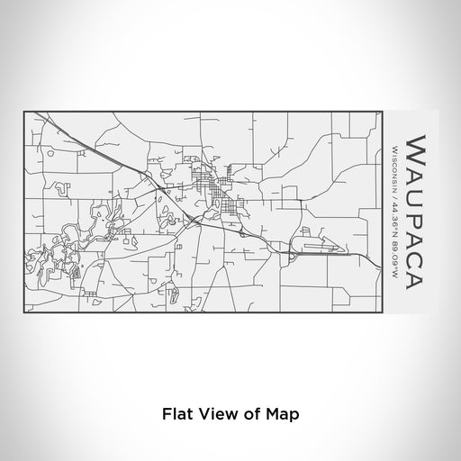 Rendered View of Waupaca Wisconsin Map Engraving on 17oz Stainless Steel Insulated Cola Bottle in White