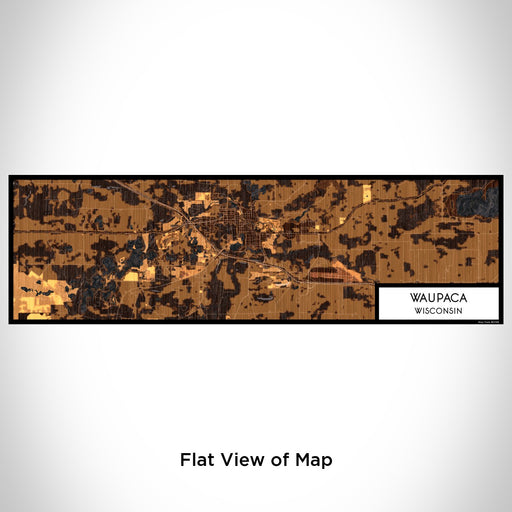 Flat View of Map Custom Waupaca Wisconsin Map Enamel Mug in Ember