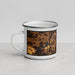 Left View Custom Waupaca Wisconsin Map Enamel Mug in Ember