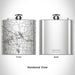 Rendered View of Waupaca Wisconsin Map Engraving on 6oz Stainless Steel Flask