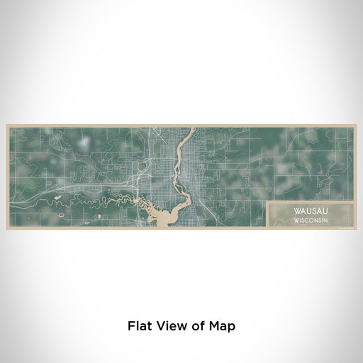 Flat View of Map Custom Wausau Wisconsin Map Enamel Mug in Afternoon