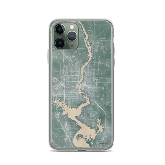 Custom iPhone 11 Pro Wausau Wisconsin Map Phone Case in Afternoon