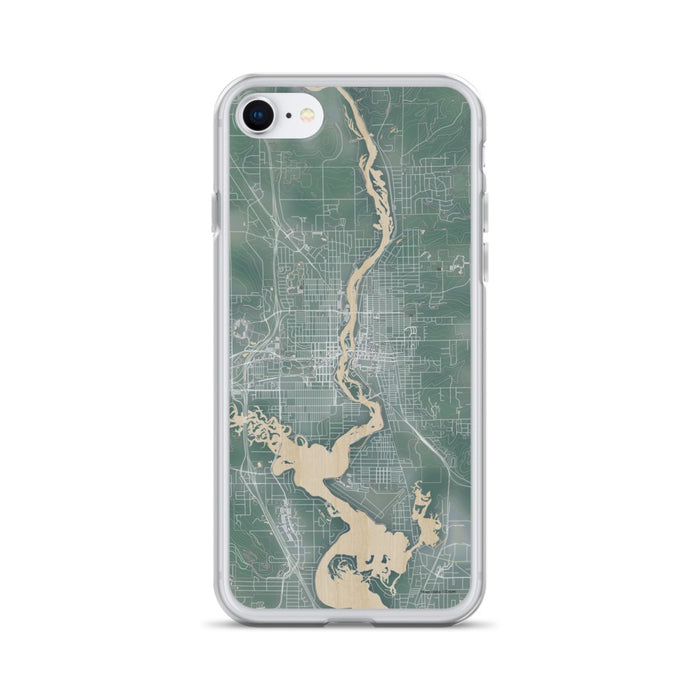 Custom iPhone SE Wausau Wisconsin Map Phone Case in Afternoon