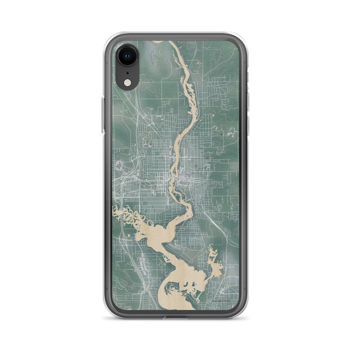 Custom iPhone XR Wausau Wisconsin Map Phone Case in Afternoon