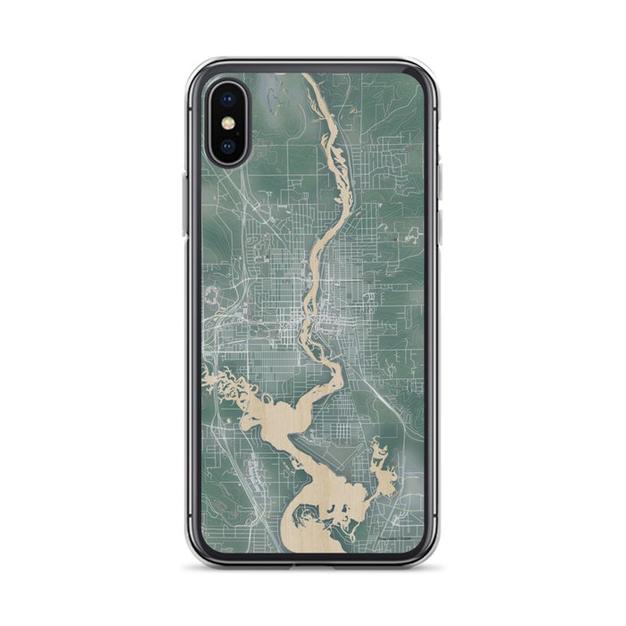 Custom iPhone X/XS Wausau Wisconsin Map Phone Case in Afternoon