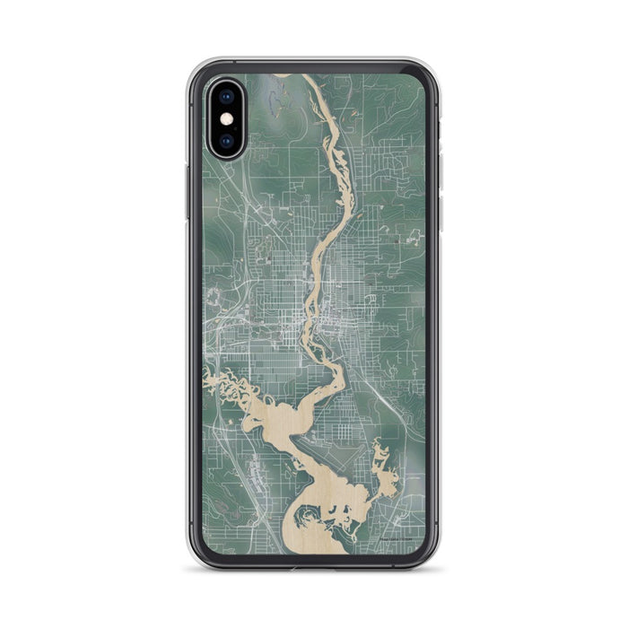 Custom iPhone XS Max Wausau Wisconsin Map Phone Case in Afternoon