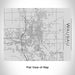 Rendered View of Wausau Wisconsin Map Engraving on 20oz Stainless Steel Insulated Bottle with Bamboo Top
