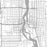 Wausau Wisconsin Map Print in Classic Style Zoomed In Close Up Showing Details
